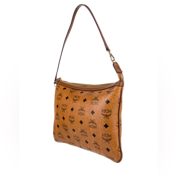 MCM
Logo Jacquard Leather Shoulder Bag W/COA - Picture 4 of 10